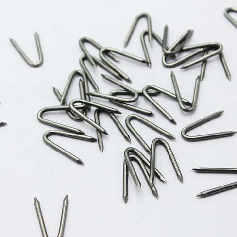 200 PCS Steel Wire Fencing Staples, Galvanized U-Shaped Fence Staple Nails, Heavy Duty Fasteners Staples Nails for Wire Mesh and Woven Fencing in Saudi Arabia