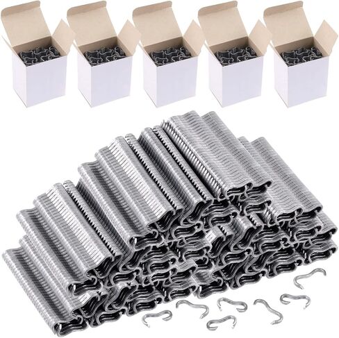 600Pcs Galvanized Steel Type M Nails for Fence Fastening, Cage Clamp Hog Ring Staples in Kuwait
