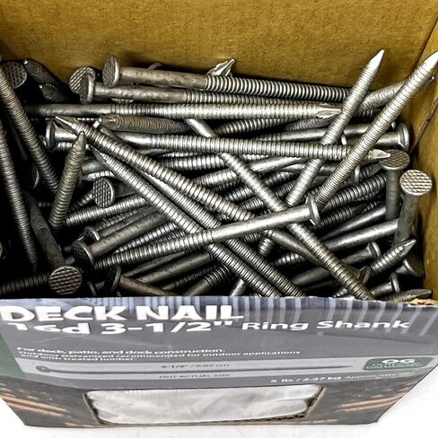 Huttig-Grip Fence Deck Nails 2 inches 6d for Wood Fencing HGN6OGSTDK1 Spiral Shank Outdoor Galvanized Finish, 1 lb Pack of 138 Nails in Kuwait