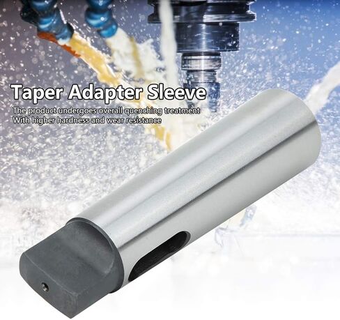 Morse Taper Reducing Adapter, MT5 to MT2 High Hardness Wear Resistance Silver Color Tapered Drill Sleeve for Lathe Milling, Steel Drill Sleeve in Saudi Arabia