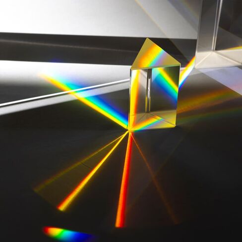 Kanayu 4 قطع الزجاج البصري المنشور الثلاثي 1 "2" 4 "6" أطوال المنشور متساوي الأضلاع مجموعة الزجاج المنشور قوس قزح المنشور التصوير الفوتوغرافي المنشور الكريستال المنشور لتعليم فيزياء الطيف الضوئي الصور الفوتوغرافية in Kuwait