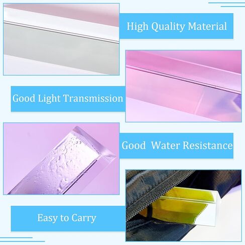 Kanayu 4 قطع الزجاج البصري المنشور الثلاثي 1 "2" 4 "6" أطوال المنشور متساوي الأضلاع مجموعة الزجاج المنشور قوس قزح المنشور التصوير الفوتوغرافي المنشور الكريستال المنشور لتعليم فيزياء الطيف الضوئي الصور الفوتوغرافية in Kuwait