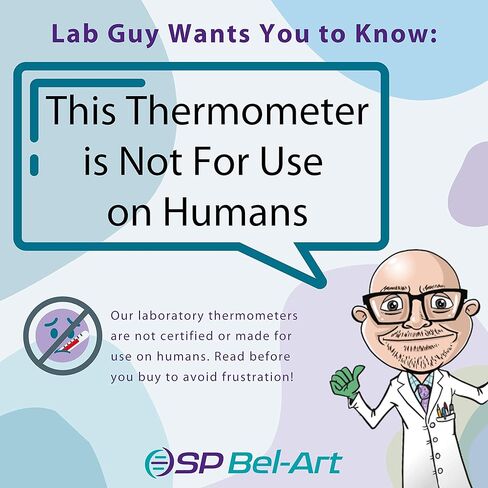 مقياس الحرارة H-B DURAC Plus للأغراض العامة من السائل في الزجاج؛ -40 إلى 120 فهرنهايت، المناعة الكاملة، حشو سائل عضوي (B60700-1600) in Kuwait