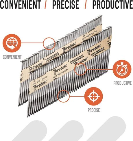 حزمة طلاء الأظافر والقود سموث برايت من باسلود - 650535 3 1/4 بوصة في 131 من أجل مسامير التأطير اللاسلكي (1000 مسمار + خلية وقود واحدة) in Kuwait