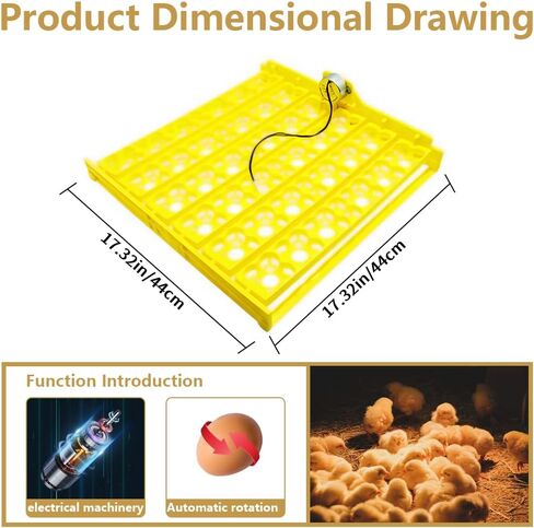 جهاز تقليب البيض الأوتوماتيكي FXTNKYY (36 بيضة)، صينية دوارة لحاضنات الدجاج، صينية حضانة البيض، ملحقات حضانة الصينية، معدات تقليب لاحتضان جميع أنواع البيض (110 فولت) in Kuwait