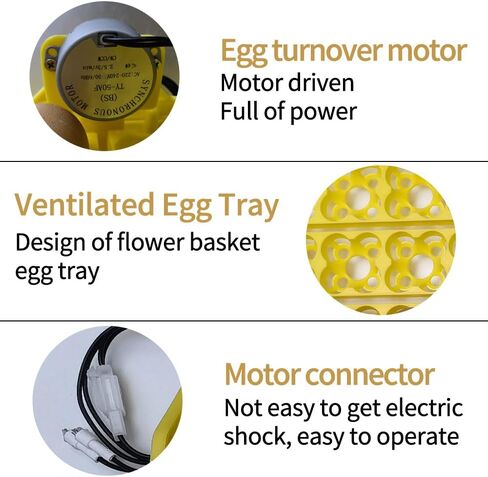 جهاز تقليب البيض الأوتوماتيكي FXTNKYY (36 بيضة)، صينية دوارة لحاضنات الدجاج، صينية حضانة البيض، ملحقات حضانة الصينية، معدات تقليب لاحتضان جميع أنواع البيض (110 فولت) in Kuwait