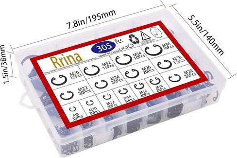 Rrina 305 قطعة من سبائك الصلب مشبك تثبيت داخلي مزود بمشبك تثبيت مجموعة متنوعة مقاس M8 إلى M36 in Kuwait