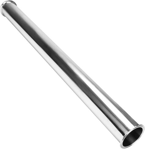DERNORD Sanitary Spool Tube with Clamp Ends,Stainless Steel 304 Seamless Round Tubing with 4 inch Tri Clamp Ferrule Flange (Tube Length: 1 Inch / 25MM) in Kuwait