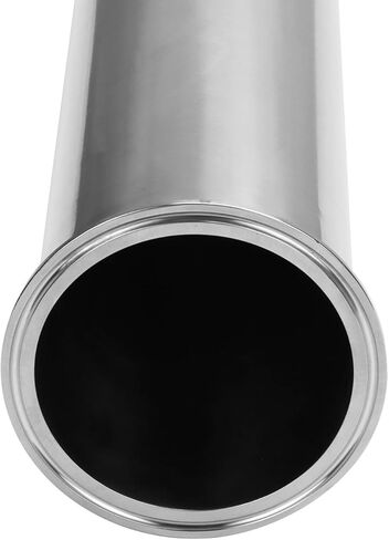 DERNORD Sanitary Spool Tube with Clamp Ends,Stainless Steel 304 Seamless Round Tubing with 4 inch Tri Clamp Ferrule Flange (Tube Length: 1 Inch / 25MM) in Kuwait