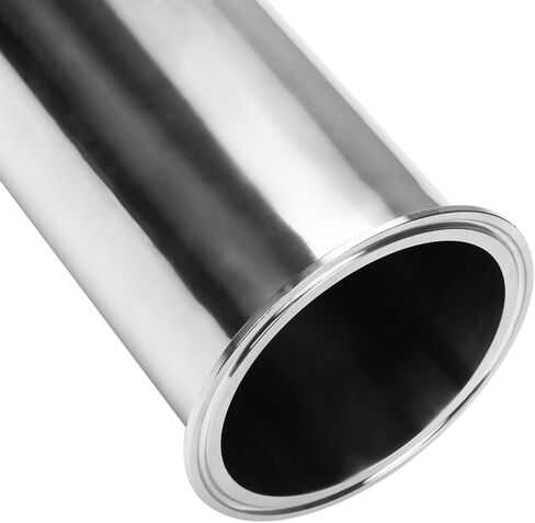 DERNORD Sanitary Spool Tube with Clamp Ends,Stainless Steel 304 Seamless Round Tubing with 4 inch Tri Clamp Ferrule Flange (Tube Length: 1 Inch / 25MM) in Kuwait