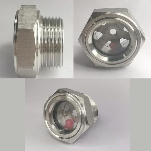 1/2 '' NPT ذكر 304 الفولاذ المقاوم للصدأ النفط البصر الزجاج عرافة رئيس البصر التوصيل مقياس مستوى السائل مؤشر النفط نافذة البصر لضاغط الهواء علبة التروس تركيبات الخزان الهيدروليكي in Kuwait