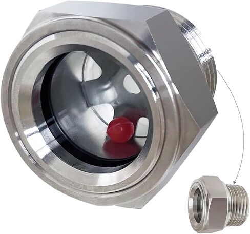 1/2 '' NPT ذكر 304 الفولاذ المقاوم للصدأ النفط البصر الزجاج عرافة رئيس البصر التوصيل مقياس مستوى السائل مؤشر النفط نافذة البصر لضاغط الهواء علبة التروس تركيبات الخزان الهيدروليكي in Kuwait