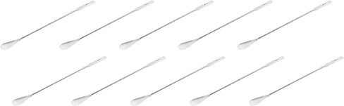 10 ملاعق ملعقة مسطحة، 9 بوصة - ستانلس ستيل، مصقول - نهاية مسطحة 0.3 بوصة، نهاية مغرفة 0.5 بوصة - Eisco Labs in Kuwait