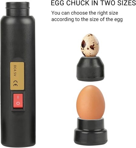 Haosie Egg Candler, LED Egg Hatching Test Light, High Intensity LED Chicken Egg Candler Mini Egg Tester Pen for Science Experiment Power by Battery & Power Supply in Kuwait