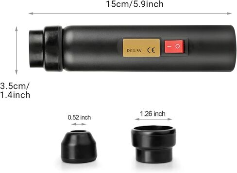 Haosie Egg Candler, LED Egg Hatching Test Light, High Intensity LED Chicken Egg Candler Mini Egg Tester Pen for Science Experiment Power by Battery & Power Supply in Kuwait