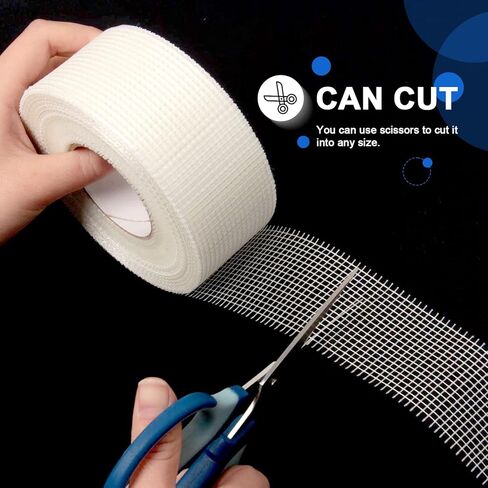 شريط إصلاح جداري من الألياف الزجاجية من بوبوك، لاصق ذاتي للحائط، 5.08 سم × 45.62 سم، DIY لإصلاح ثقوب الحائط والتلف الناتج عن الكئب، لفافة واحدة in Kuwait