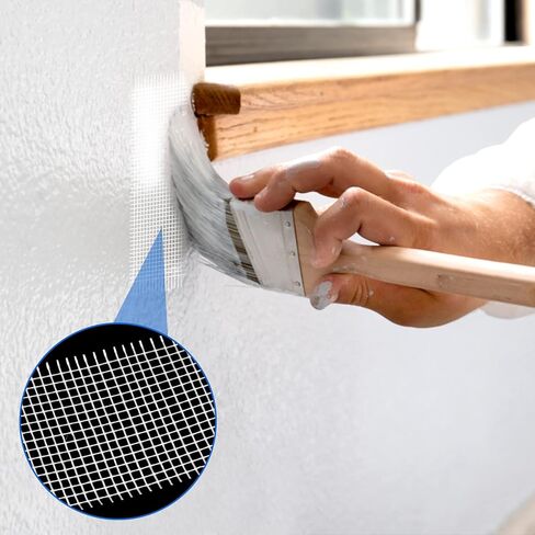 شريط إصلاح جداري من الألياف الزجاجية من بوبوك، لاصق ذاتي للحائط، 5.08 سم × 45.62 سم، DIY لإصلاح ثقوب الحائط والتلف الناتج عن الكئب، لفافة واحدة in Kuwait