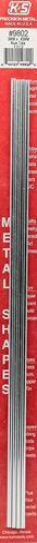 K&S 9802 Round Aluminum Tube, 3mm OD x 0.45mm Wall x 300mm Long, 4 Pieces, Made in The USA in Saudi Arabia