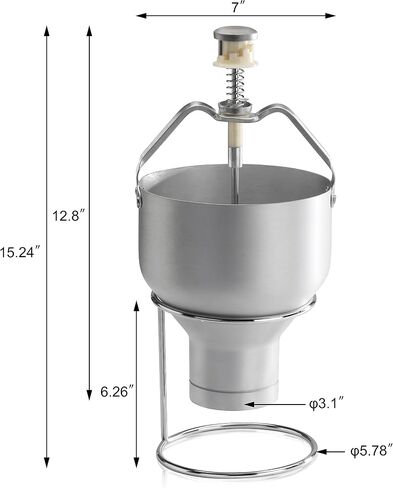 New Star Foodservice 37463 Commercial Grade Aluminum Pancake Dispenser with Stand, Silver in Saudi Arabia