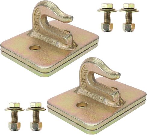 2 حزمة من خطاف الإمساك بدلو الجرار 5/16 بوصة، مسمار فولاذي مزخرف من الدرجة 70 على خطافات الإمساك مع لوحة داعمة لشاحنة الجرار RV UTV، أدوات التركيب متضمنة in Kuwait