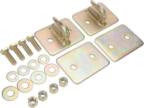 2 حزمة من خطاف الإمساك بدلو الجرار 5/16 بوصة، مسمار فولاذي مزخرف من الدرجة 70 على خطافات الإمساك مع لوحة داعمة لشاحنة الجرار RV UTV، أدوات التركيب متضمنة in Kuwait