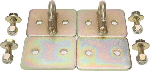 2 حزمة من خطاف الإمساك بدلو الجرار 5/16 بوصة، مسمار فولاذي مزخرف من الدرجة 70 على خطافات الإمساك مع لوحة داعمة لشاحنة الجرار RV UTV، أدوات التركيب متضمنة in Kuwait