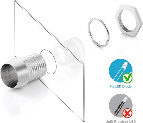 Chanzon 20pcs 3mm Metal Led Holder for Light Emitting Diodes,Diode Lights,Round Lamp Bulb in Saudi Arabia