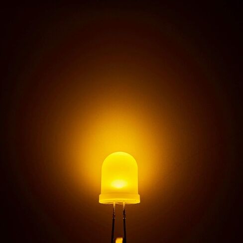 CHANZON 50 pcs 10mm White Diffused LED Diode Lights (Frosted Lens Round DC 3V 20mA) Lighting Bulb Lamps Electronics Components Indicator Light Emitting Diodes in Kuwait