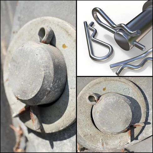 210 Pcs Cotter Pins Assortment Kit, Stainless Steel R Clips Spring Retaining Clips, Including R Cotter Pins and Hairpin Pins Fastener Set, 12 Sizes, for Hitch Pin Lock Systems in Kuwait