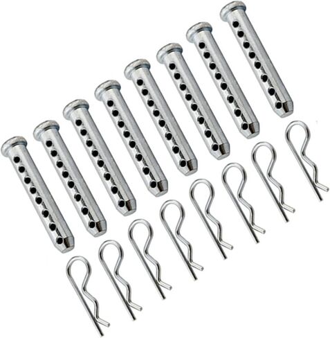 8-20Pack Multisize Flat Head Adjustable Clevis Pin,with Multi-Hole Cylindrical Pin Positioning Pin Clevis Pins Set (Size:M8 x 50, 8) in Saudi Arabia