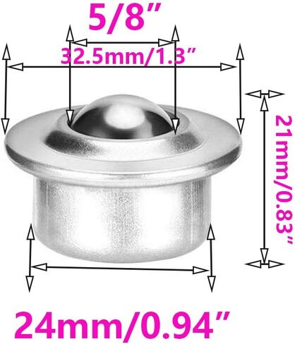 MoKell 10pcs CY-15H 5/8-inch Bearing Steel Roller Ball Flange Conveyor Transfer Unit in Saudi Arabia