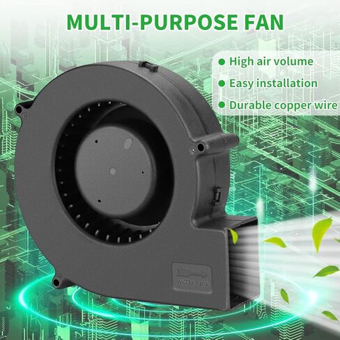 WDERAIR 140 مم × 40 مم مروحة منفاخ طرد مركزي ذات كرة مزدوجة كبيرة 12 فولت مع وحدة تحكم متغيرة السرعة AC 110 فولت 220 فولت لمشاريع عادم تهوية قابلة للنفخ أو التبريد in Kuwait