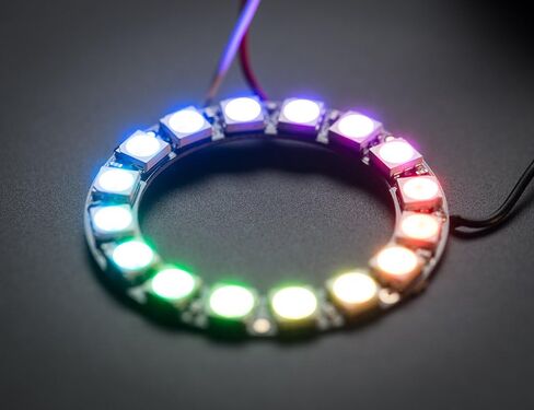 حلقة Adafruit NeoPixel - 16 x 5050 RGB LED مع برامج تشغيل مدمجة [ADA1463] in Kuwait