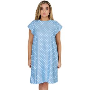 Magnus Care Hospital Gown for Women Labor & Delivery, 100% Cotton Easy Snap Back Closure, Shoulder Snap Polkadot Patient Gown in Saudi Arabia
