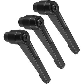 Clamping Lever Handles, M6 Female Thread 42mm Lever, Adjustable Quick Release Locking Rotating Knobs Black - (Applications: for Lathe Machinery), 3-Pieces
