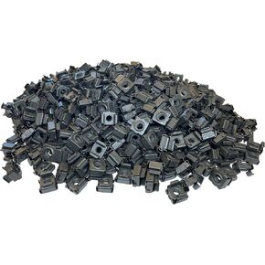 RackGold® Black 12-24 Cage Nuts 500 Pack - USA Made in Saudi Arabia