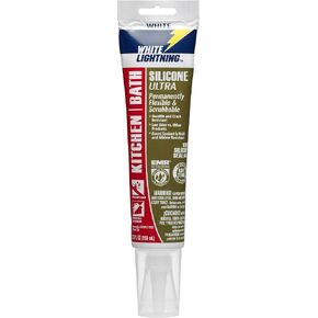 White Lightning W21100010 Silicone Ultra Kitchen & Bath Sealant, White, 10 fl. oz. in Saudi Arabia