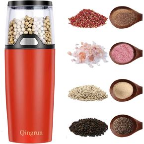 Electric Salt or Pepper Grinder is Provided With Button Control for Pepper Grinder,Battery-Powered Pepper Mill,One-Hand Operation and White Light.Adjustable Roughness Pepper Grinder.Blue