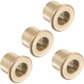 4pcs Flange Sleeve Bearings - [10mm x 16mm x 10mm] Sintered Bronze Self-Lubricating Bushing for Machine Shaft Use