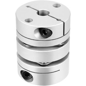 TA-VIGOR 10mm to 14mm Flexible Coupling D32xL40 Clamp Tight Motor Shaft 2 Diaphragm Shaft Coupling Joint Connector