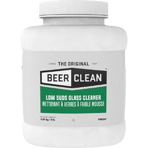 BEER CLEAN Diversey Glass Cleaner, Unscented, Powder, 4 Lb. Container