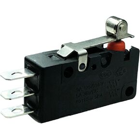 Snap Action Switch with Short Hinge Roller Lever by DTAIR Replacement for Omron D2VW-5L2A-1HS Microswitch 5A 250V 30VDC(SPDT)
