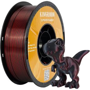 خيوط طابعة Kingroon PLA ثلاثية الأبعاد، خيوط PLA حريرية ثلاثية الألوان، دقة الأبعاد +/- 0.03 مم، بكرة 1 كجم (2.2 رطل)، 1.75 مم، أحمر أزرق أخضر in Saudi Arabia