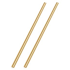 Wokape 2 Pieces High Quality Brass Solid Round Rod Lathe Bar Stock, 1/4 Inch in Diameter 14 Inches in Length in Kuwait