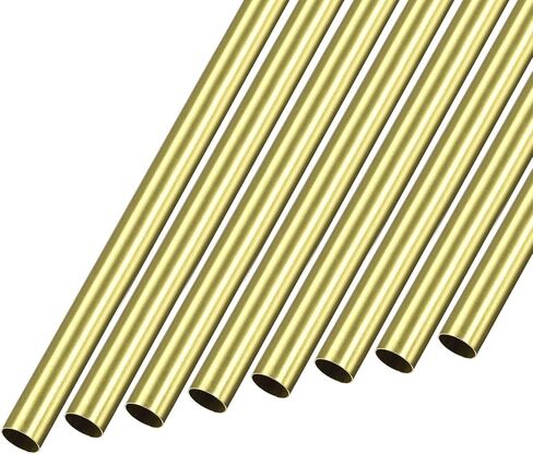 أنبوب نحاسي METALLIXITY (6.5 مم OD × 0.2 مم جدار T × 300 مم طول) 8 قطع، أنابيب مستقيمة - للتأثيث المنزلي، والآلات، والحرف اليدوية اليدوية in Kuwait