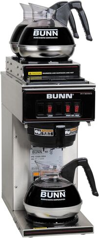 BUNN 13300.0004 VP17-3SS2U ماكينة صنع القهوة التجارية مع جهاز تدفئة سفلي واثنين من السخانات العلوية، من الفولاذ المقاوم للصدأ in Saudi Arabia