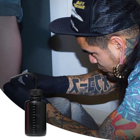 3 عبوات من زجاجات غسيل الوشم، 150 مل 250 مل 500 مل زجاجات مياه سقي عصاري، أدوات سقي شطف آمنة، ضغط بلاستيكي للمختبر الطبي، رش الري (أبيض، أسود، وردي) in Kuwait