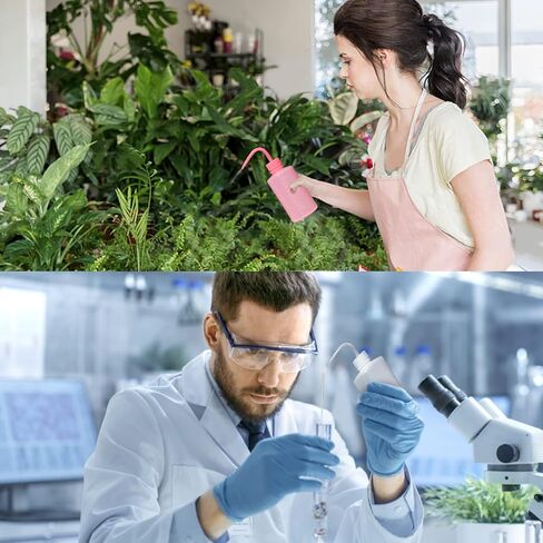 3 عبوات من زجاجات غسيل الوشم، 150 مل 250 مل 500 مل زجاجات مياه سقي عصاري، أدوات سقي شطف آمنة، ضغط بلاستيكي للمختبر الطبي، رش الري (أبيض، أسود، وردي) in Kuwait