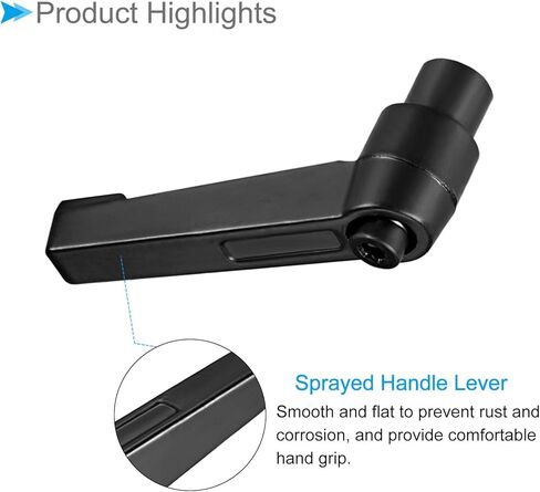 مقابض رافعة تثبيت CoCud، رافعة M10 أنثى بخيط 74 مم، مقابض دوارة قابلة للتعديل سريعة التحرير باللون الأسود - (التطبيقات: لآلات المخرطة)، قطعة واحدة in Kuwait