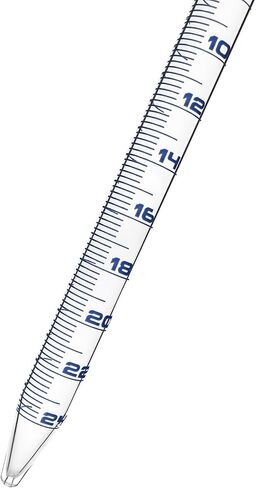 ماصة مصلية، 25 مل - الفئة ب، التسامح ± 0.200 مل - تدرجات زرقاء - رمز اللون، أبيض - معايرة للتوصيل إلى الطائرة - زجاج البورسليكات - مختبرات Eisco in Kuwait
